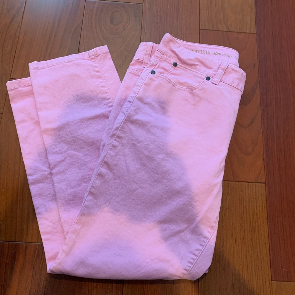 Talbots Cropped Pink Jean